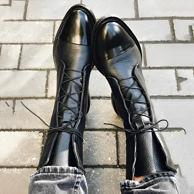 Tiffany - Hohe Schnürstiefel aus Leder