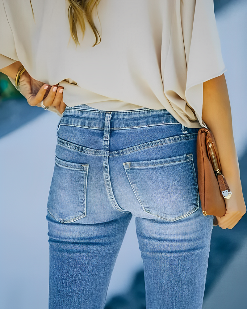 Kerryl - Hochtaillierte Jeans mit weitem Bein