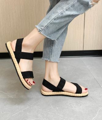 Lena – Schwarze Freizeit-Espadrilles