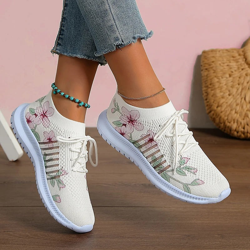 Cecilia  - Bedruckte gestrickte Sneakers