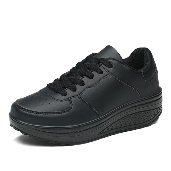 Lara- Schwarzer Leder-Sneaker