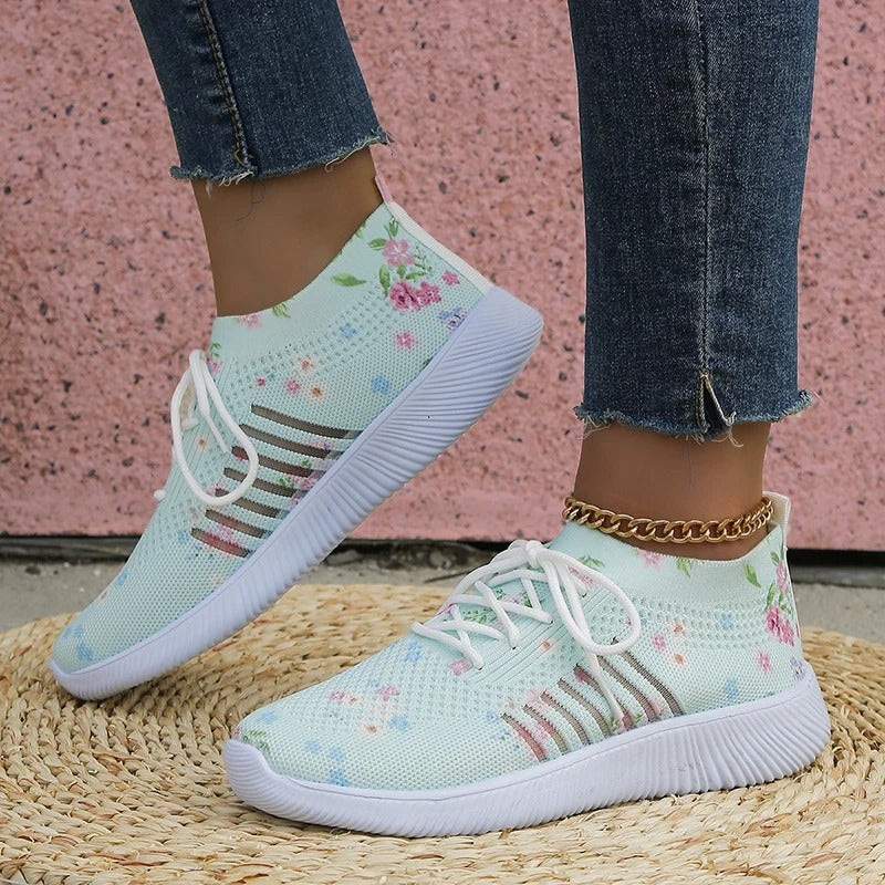 Cecilia  - Bedruckte gestrickte Sneakers